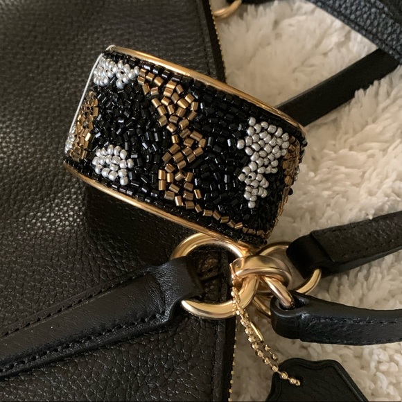 Jewelry - Beaded Gold Tone Wrist Cuff